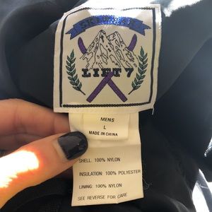 Vintage LIFT 7 skiwear overall ski pants unisex men's women's size L‎